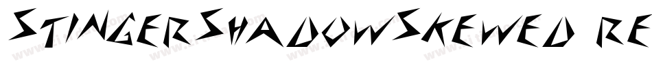StingerShadowSkewed Regular字体转换